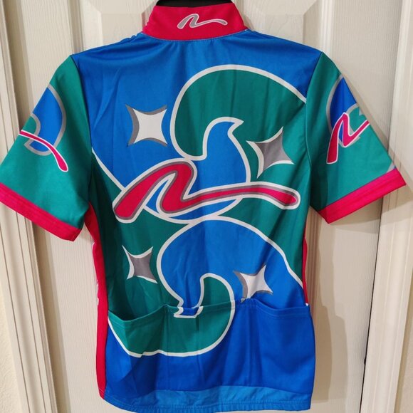 Nashbar Women's Multi-Colored Short Sleeve Polyester Cycling Jersey Medium - Picture 2 of 6